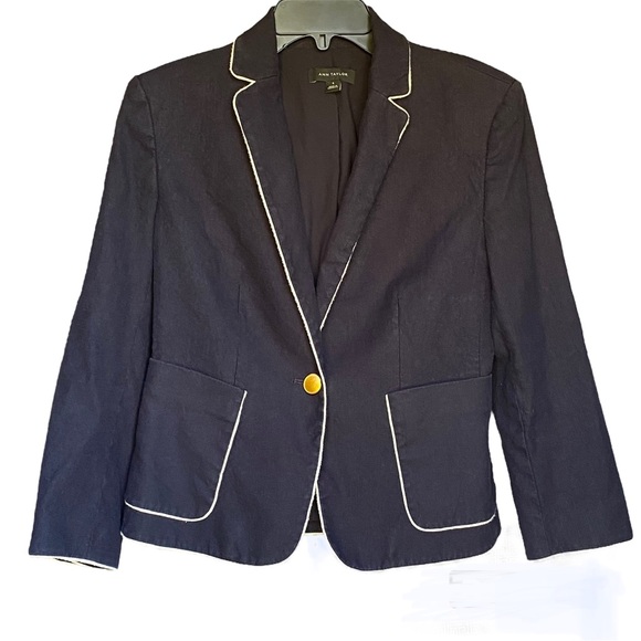 Ann Taylor Blazer Navy Size 6 - Picture 3 of 15